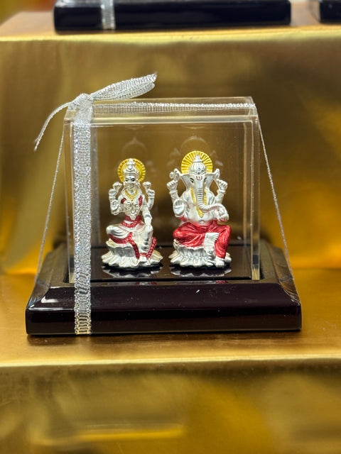 999 Lakshmi Ganesha Pure Silver Idol (Design 1)