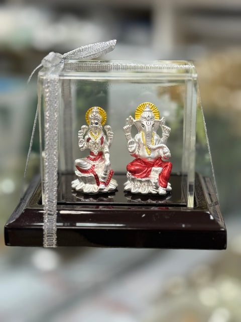 999 Lakshmi Ganesha Pure Silver Idol (Design 1)