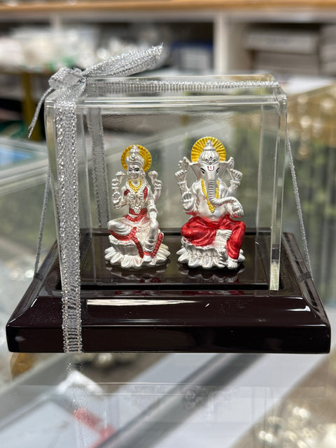 999 Lakshmi Ganesha Pure Silver Idol (Design 1)