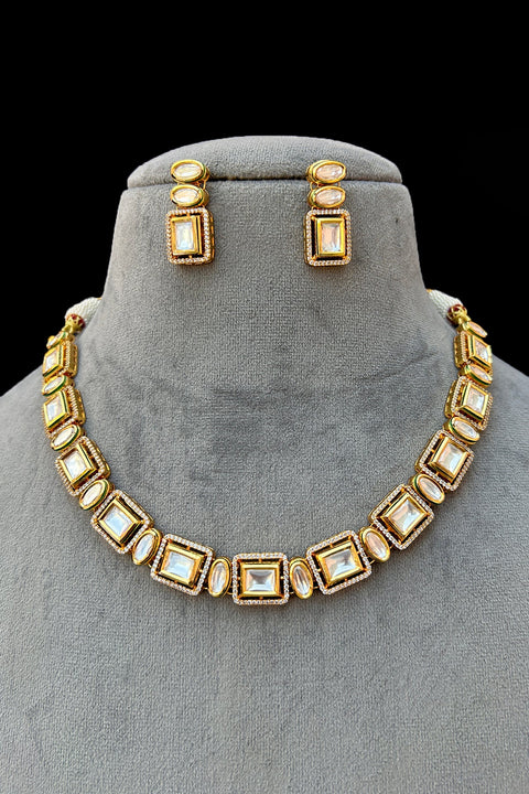 Kundan Necklace with Earrings