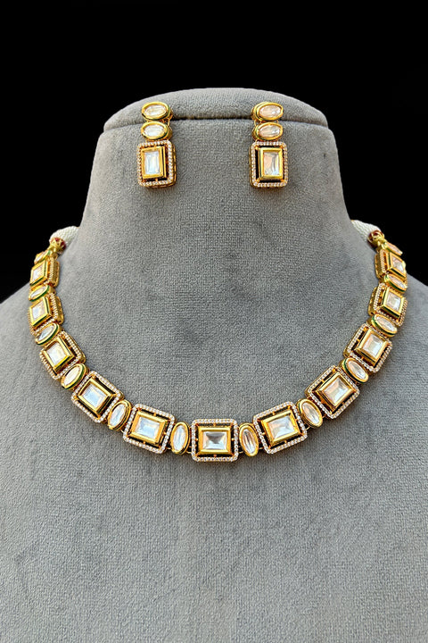 Kundan Necklace with Earrings