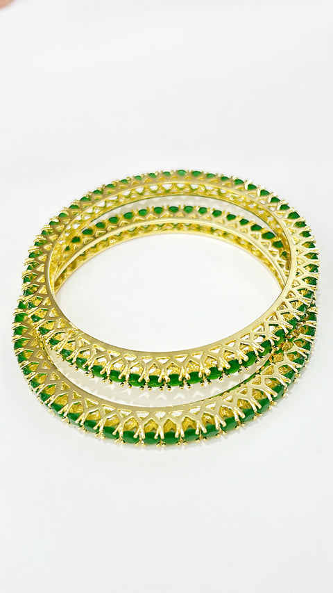 Pair of Semi-Precious Bangles (D188)