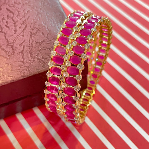 Ruby Ladder Design Bangles