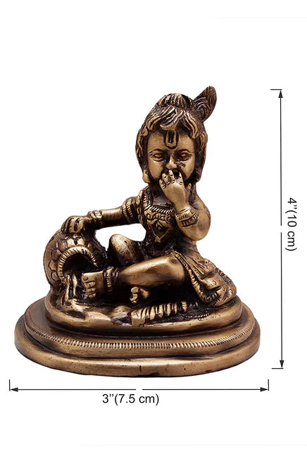 Brass Krishna Makhan Chor Idol(Design 72)