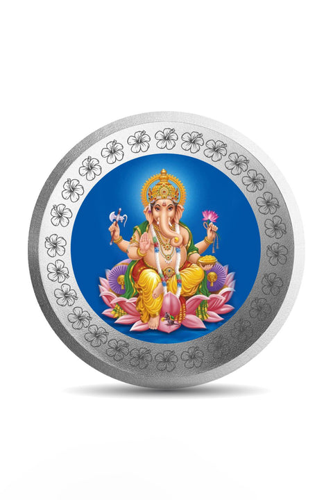 999 Pure Silver Ganesha Coin ( Design 16)