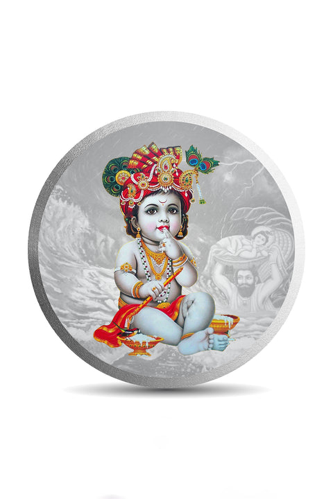 999 Pure Silver Krishna 10 Grams Coin ( Design 18)
