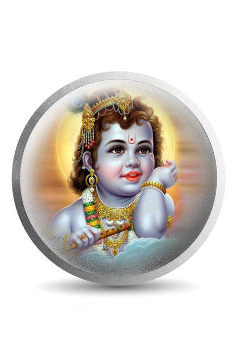 999 Pure Silver Krishna 10 Grams Coin ( Design 19)