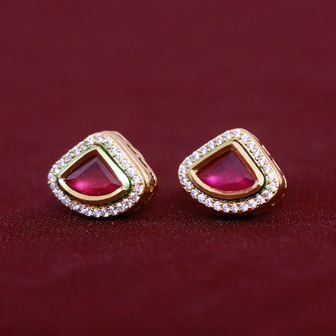New Arrival Designer Kundan Gold Plated Studs (Design 46)