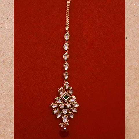 Designer Gold Plated Royal Kundan Maangtikka (D58)