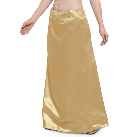 Readymade Petticoats in Mustard Golden Color for Saree (Satin)