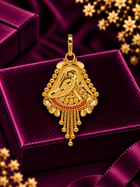 22 KT Designer Gold Pendant (D131)