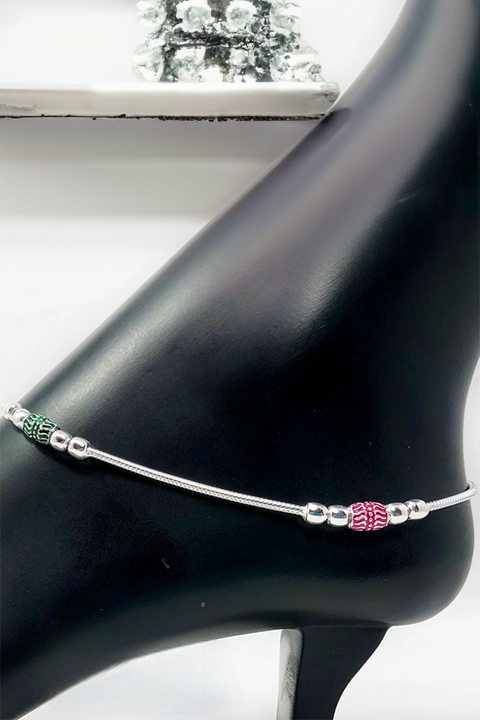 Silver Anklet (L1 Design) - 11.0 inches