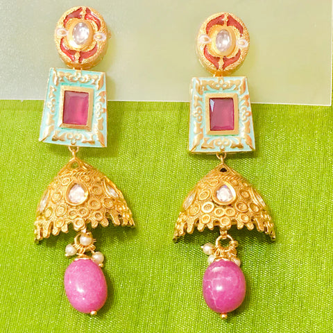 Gold Plated Kundan Earrings