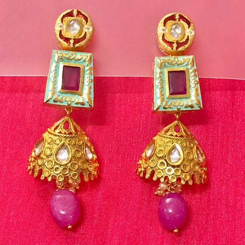 Gold Plated Kundan Earrings