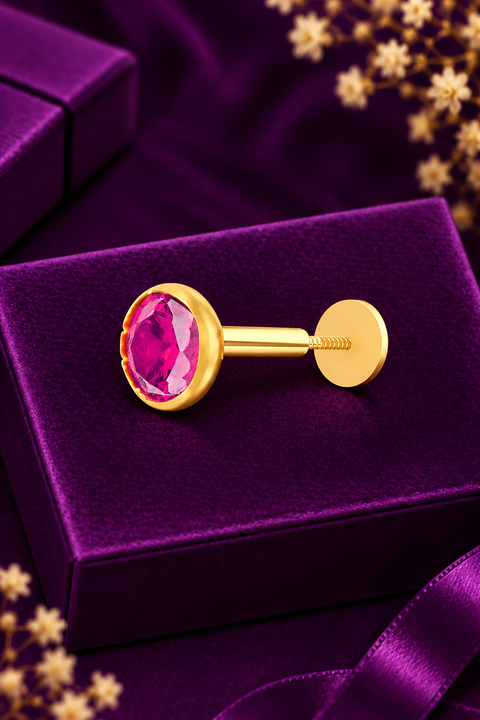 22 KT Pure Gold Designer Nose Pin by Paaie (D31)