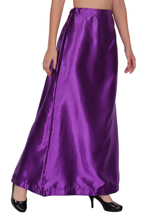 Readymade Petticoats in Purple Color for Saree (Satin)
