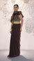 Burgundy Color Embroidered One Side Shoulder Lycra Gown For Party Wear (D51)