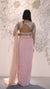 Draped Pink Saree With Beautiful Net Detail On Blouse For Party Wear (D35)