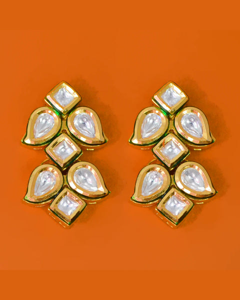 Kundan Gold Plated Earrings (E374)