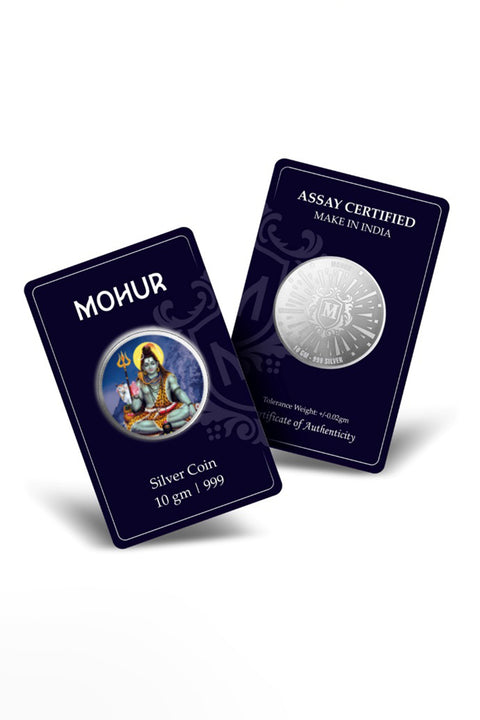 999 Pure Silver Shiv Ji Coins (Design 29)