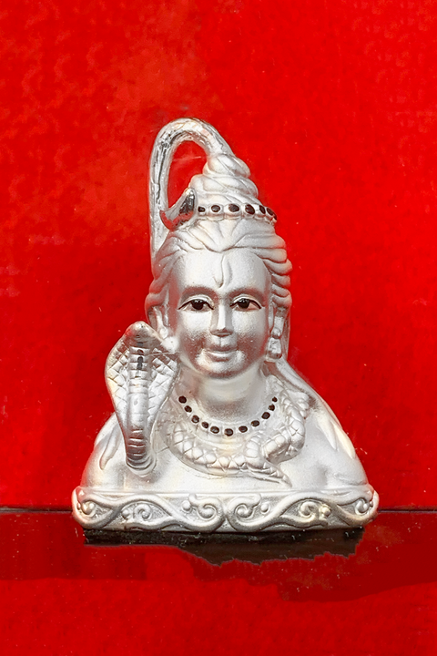 999 Pure Silver Rectangular Shiva Idol