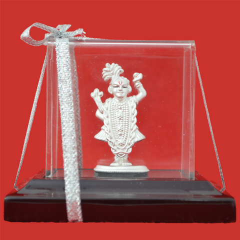 999 Pure Silver Rectangle Shreenath Ji Idol