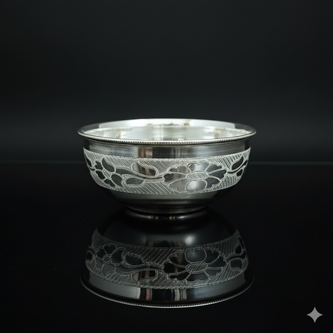925 Solid Silver Designer Bowl (Design 16)