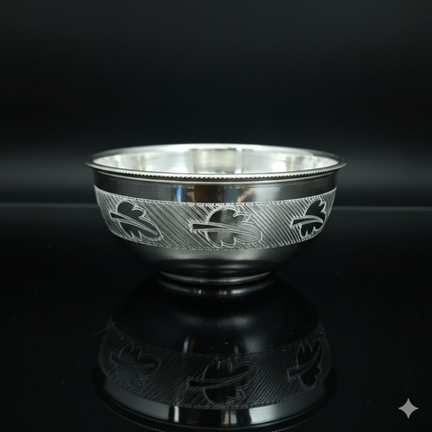 925 Solid Silver Designer Bowl (Design 20)