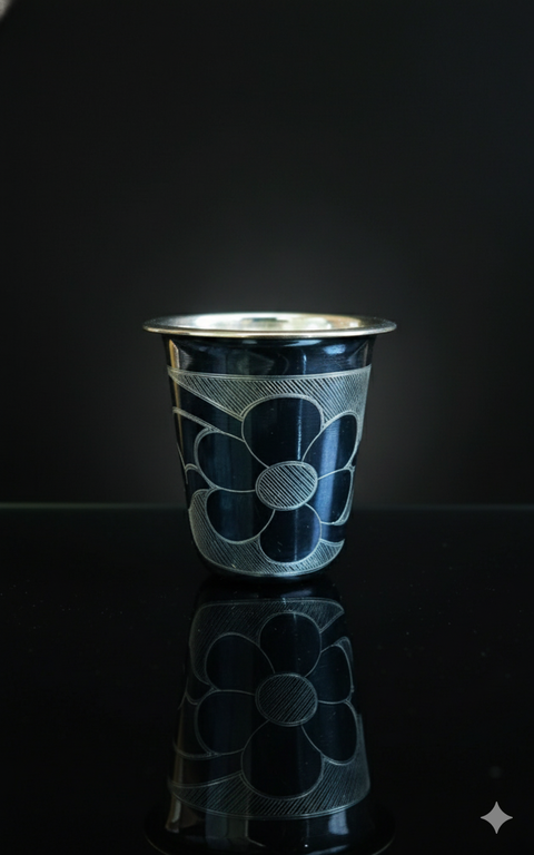 Designer Pure 925 Solid Silver Glass (D40)