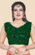 Striking Silk Imported Fully Stitched Blouse with Sequins Work For Casual Party (Green) (Design 2 )