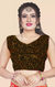 Exceptional Silk Imported Fully Stitched Blouse with Sequins Work For Casual Party (Orange) (Design 1)