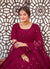 Designer Wine Color Bridesmaid Georgette Thread With Sequins Embroidered Lehenga Choli(D217)