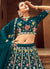 Designer Teal Green Color Georgette Thread With Sequence Embroidered Lehenga Choli (D207)