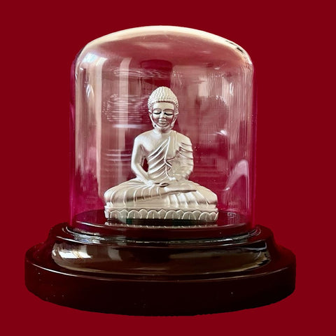 999 Pure Silver Oval Buddha Idol