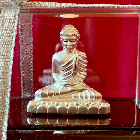 999 Pure Silver Rectangular Buddha Idol