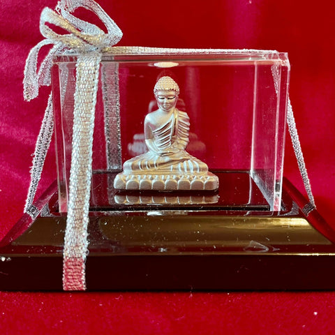 999 Pure Silver Rectangular Buddha Idol