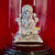 999 Pure Silver Circular Ganesh With Ladoo Idol