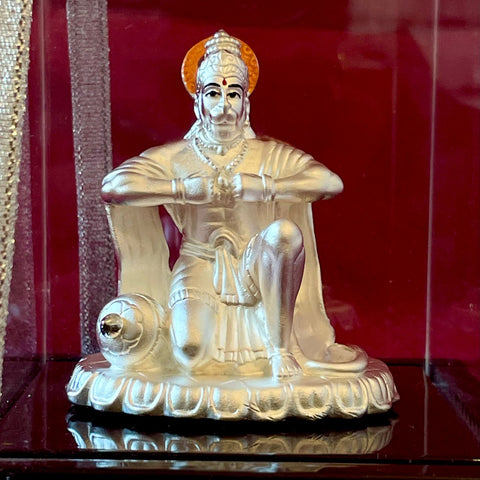 999 Pure Silver Square Shaped Exclusive Hanuman Ji Idol