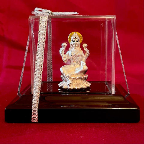 999 Pure Silver Auspicious Rectangular Goddess Lakshmi  Idol