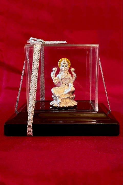 999 Pure Silver Auspicious Rectangular Goddess Lakshmi  Idol