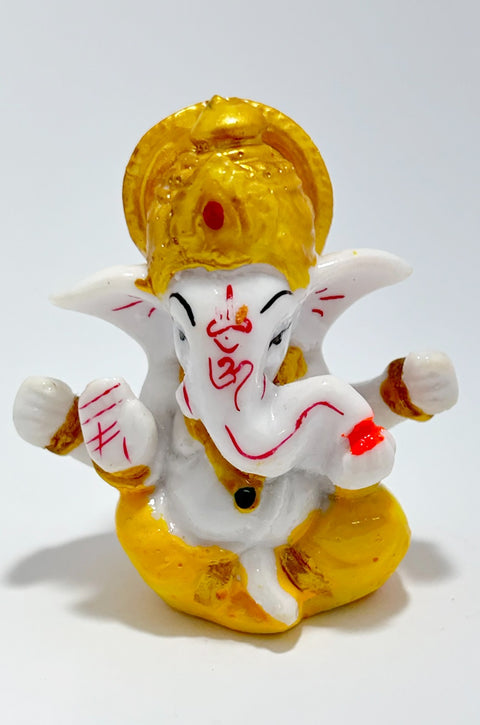 Lord Ganesha Ganesh Ganpati Car Dashboard Idol Hindu Figurine Showpiece Sculpture Decorative (Design 172)