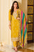 Designer Mustard Color Suit with Pant & Dupatta in Silk With Emboidery Work (D1035)