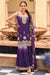 Designer Purple Color Suit with Sharara & Dupatta in Hevey Chinon (D1038)
