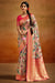Almond Beige Kalamkari Banarasi Silk Jacquard Woven With Digital Print Saree With Blouse (D734)