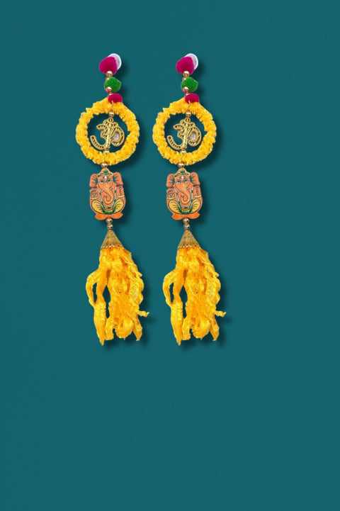 Yellow Color Ganesha Wall Hangings /Door Hangings for Home Decoration (D3)