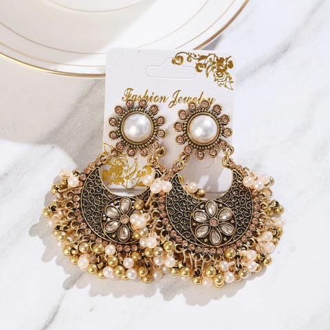 Vintage Gold And Silver Color Hollow Earrings for Women (E843)