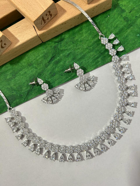 American Diamond and Semi-Precious Designer Necklace Set