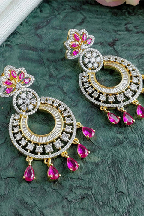 Beautiful American Diamond Chhandali Earrings For women & Girl