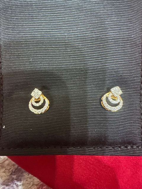 18k Drop Shaped Diamond Studs (D12)