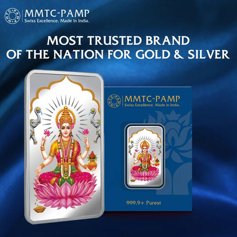 999 MMTC Laxmi Silver Coin Pure Silver Coin (Design 56)